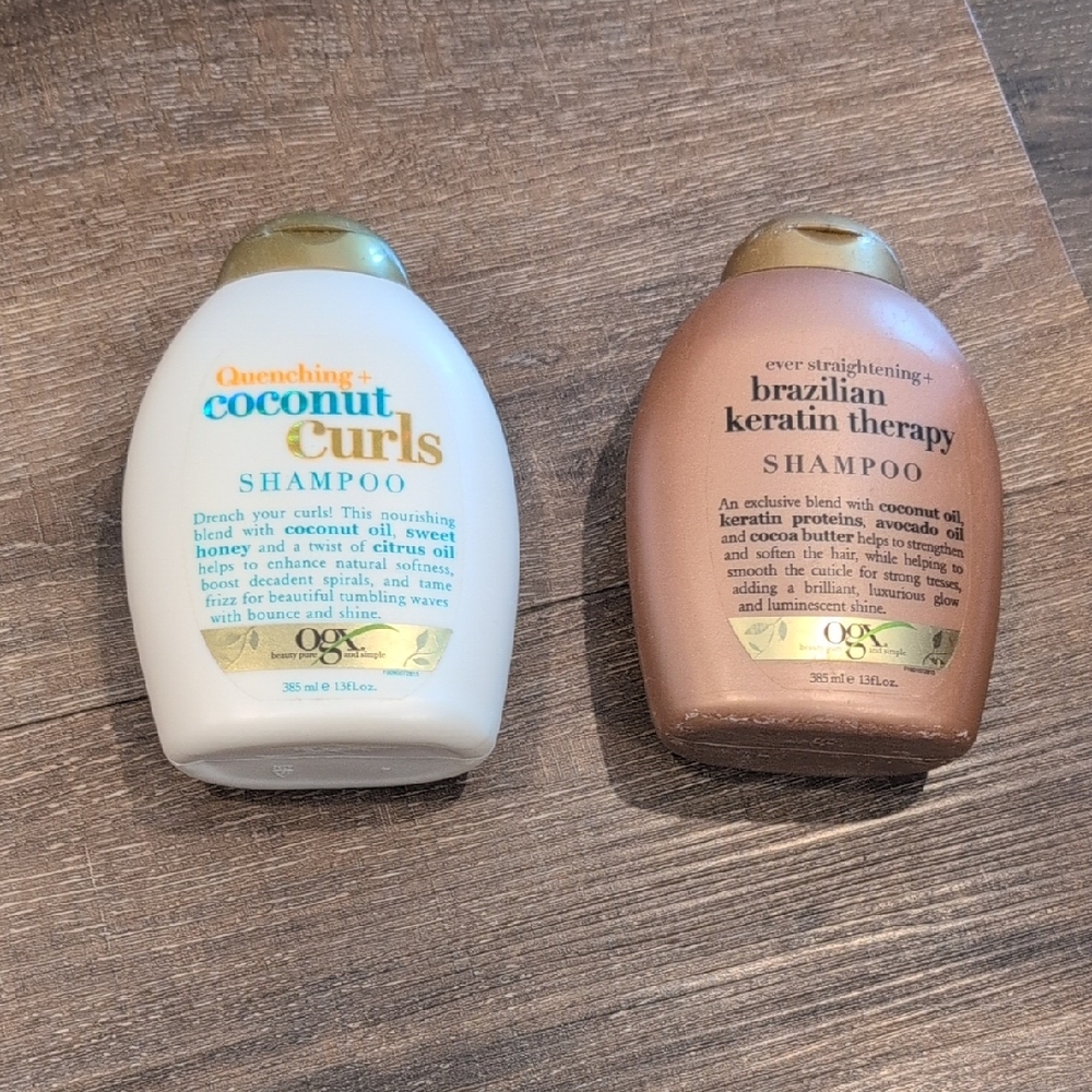 White and Brown Hair Care Shampoo Set